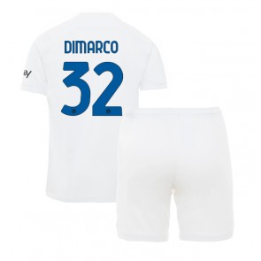 Inter Milan Federico Dimarco #32 Gostujuci Dres za Dječji 2023-24 Kratak Rukavima (+ kratke hlače)